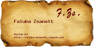 Faluba Zsanett névjegykártya